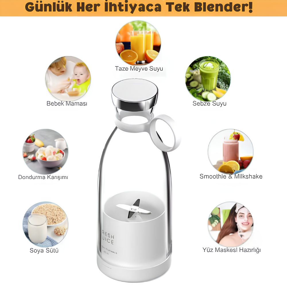 Taşınabilir Blender – Çok Amaçlı, Şarjlı