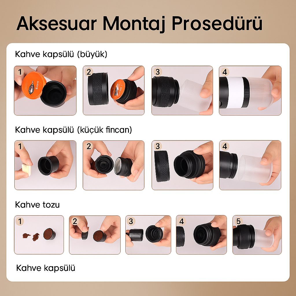 Taşınabilir Kablosuz Kahve Makinesi
